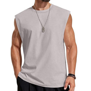 Five B <b>Men's</b> <b>Summer</b> Sleeveless Hip Hop T-shirt Casual Loose Solid Color Knitted Vest Sweatshirt Quick Dry Breathable Sustainable - Product Image 1