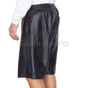 กางเกงขาสั้นหนังสำหรับผู้ชายกางเกงขาสั้นลำลองและยิมกางเกงขาสั้นหนังสำหรับผู้ชายน้ำหนักเบาออกแบบได้ตามต้องการ - Product Image 4
