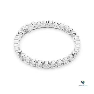 9.30 CT White <b>Gold</b> Round Lab Grown Diamond Bezel Set Tennis Bracelet in 14K <b>Solid</b> <b>Gold</b> - Product Image 3