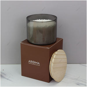 Borosilicate Glass <b>Candle</b> Jars Luxury Wooden Lid Decorative Containers 100% Organic Environment-Friendly Non-Toxic 60 Hours Burn - Product Image 6