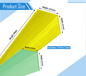 Moulure d'angle flexible en PVC de 32 mm, profil en L, protection des bords, protection contre les chocs, résistante à l'eau, pour la protection des murs - Product Image 1