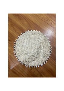 Premium Handmade Eco-Friendly Durable Vintage Round Rattan Placemat & <b>Coasters</b> Set for Dining Table Decor - Product Image 4