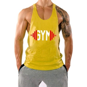 Summer Men Muscle <b>Stringer</b> Fitness <b>Vest</b> Cotton Tight Ribbed Gym Tank Top Custom Logo Blank Men's Sleeveless T-Shirt - Product Image 3