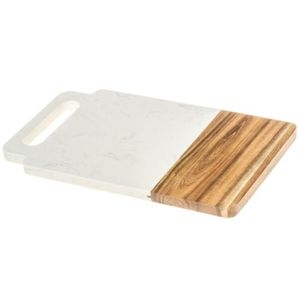เขียงสี่เหลี่ยมลายหินอ่อนและไม้สำหรับใช้ในครัวเขียงทำด้วยมือ - Product Image 6