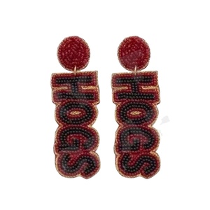 Hogs Parties Special Fashion Dangle Earrings New Arrival Cross-Border Handmade <b>Beads</b> Sweet Sequins Trendy Creative - Product Image 1