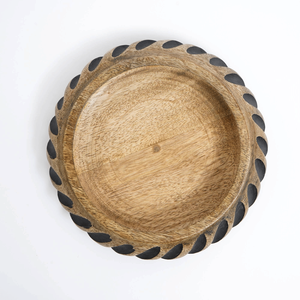 Ciotola in Legno Nera Fatta a Mano, Artigianato Unico per Arredamento Elegante, Artigianato in Bambù e Legno - Product Image 4
