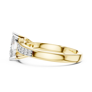 Marquise Cut Lab Grown Diamond Twisted Crossover Pave <b>Ring</b> DEF VVS 14K 18K Yellow Gold Luxury Engagement <b>Rings</b> Factory Wholesale - Product Image 5