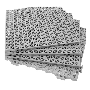 Drainage Interlocking Floor <b>Mats</b>, Non-Slip Shower Bathroom Pool Tile for Flooring for Laundry Room, Hot Tub and Locker Room - Product Image 1