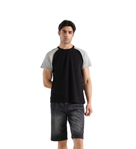 Venta al por mayor de los hombres de moda camiseta transpirable Casual cómodo Color sólido de punto gimnasio Fitness Jogging Wear - Product Image 1
