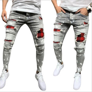 New Fashion Custom Design Slim Casual Mid-Rise Lightweight Breathable 100% Cotton Men's Straight Jeans High Quality OEM Service - Product Image 1
