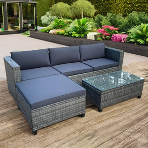 SF00082 Modern One Seat Outdoor Patio Living Room Set <b>Garden</b> Sofas Coffee <b>Table</b> Washable Cushions Hotels Villas - Product Image 1