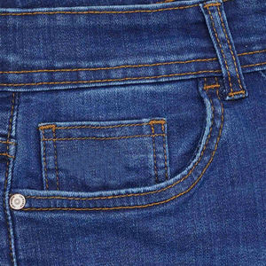 Jean en denim droit pour homme, hiver, avec double renfort aux genoux, 100 % coton, respirant, séchage rapide, lavable, décontracté - Product Image 3
