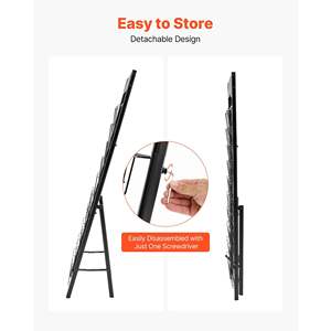 Portable Black Metal Newspaper Catalog <b>Holder</b> 20-Pocket Brochure Display Rack Floor Standing <b>Magazine</b> Literature Stand for - Product Image 4