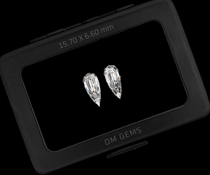 OM GEMS 6.0 Ct Lab Grown E Color Custom <b>Step</b> Cut Pear Diamond Pair CVD-HPHT IGI Certified Loose Stones - Product Image 5