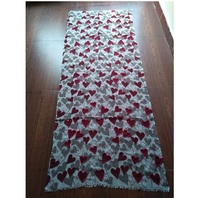 Écharpe pour femme en laine mérinos 100% brodée à la main, luxueuse, 70x180cm, douce, confortable, respirante, légère, séchage rapide, toutes saisons