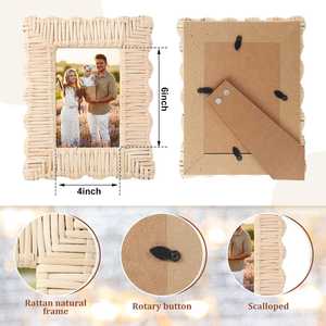 Cadre photo créatif en bambou et rotin naturels de haute qualité, écologique, élégant et fait main pour l'affichage de photos de famille - Prix export - Product Image 5