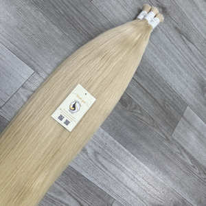 Más vendidos de alta calidad Super doble Natural recto personalizado rizado Rubio marrón a granel extensiones de cabello humano - Product Image 4