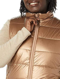 Gilet matelassé imperméable élégant et tendance pour femme avec fermeture éclair, vêtement d'extérieur écologique pour l'hiver, pour un confort optimal - Product Image 5