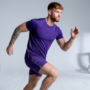 Camisetas Deportivas para Hombre con Cuello Redondo, Ajustadas, de Secado Rápido, Transpirables, para Entrenamiento y Running, con Impresión de Logotipo de Marca Personalizada - Product Image 1