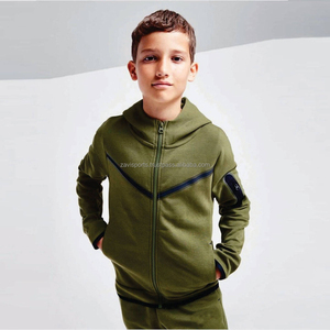 Ensemble de survêtement zippé pour enfants, vêtements de sport pour garçons, ensemble de jogging, streetwear, survêtement zippé pour enfants, vente en gros, tenue tendance, respirant, OEM - Product Image 1