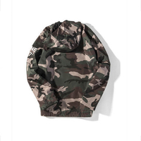 Veste coupe-vent sportive pour homme à col montant, manches longues, avec blocs de couleur et fermeture éclair quart de tour