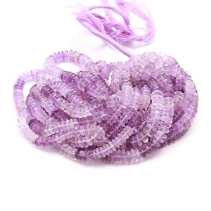 Perles Rondelles Facettées en Améthyste Rose Naturelle de Coupe Allemande 8MM 10MM Vente en Gros Perles Rondelles Facettées en Améthyste Rose 16 Pouces pour Bijoux - Product Image 5