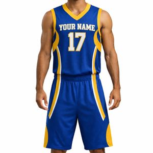 Uniforme de basket-ball de sublimation sportive de haute qualité avec logo personnalisé |   Ensemble de tenue de basket-ball pour hommes, grande taille, séchage rapide, respirant - Bas prix - Product Image 1