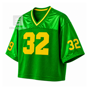Camiseta personalizada Chi Eta Phi Sorority con cuello en V, color sólido, manga corta, verde y amarillo, estilo casual para mujer, malla de poliéster - Product Image 2