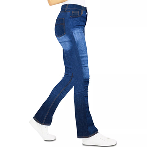 Pantalones Vaqueros de Motocicleta para Mujer, Elásticos, Corte Bootcut, Forrados con Kevlar, Aprobados por la CE, Protección Extraíble para Cadera y Rodillas - Product Image 3