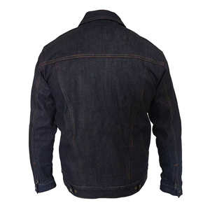 Chaqueta de Mezclilla Negra para Hombre, al por Mayor, de Alta Calidad, Lisa, de Manga Larga, con un Solo Botón - Product Image 2