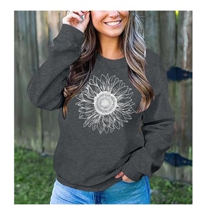 Nueva Llegada Sudadera de Algodón para Mujer de Lujo con Manga Larga, Hombros Caídos, Estampado, Cómoda, Casual, Invierno, Personalizada - Product Image 6