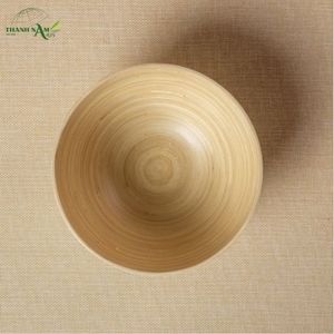 Bol en bambou pressé coloré moderne avec intérieur naturel, écologique et jetable pour la rentrée scolaire - Product Image 4