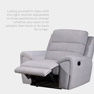 Canapé sectionnel inclinable minimaliste Goodnite Malaysia, ensemble 1, 2 ou 3 places, rembourrage en mousse haute densité, revêtement en tissu durable - Product Image 2