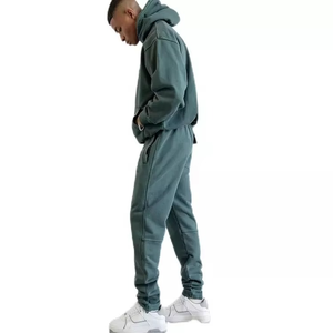 Custom Embroidery Sweat Suits Hoodie and Jogger Two Piece Set Sports <b>Tech</b> Fleece <b>Washed</b> Vintage Tracksuit for Men - Product Image 3