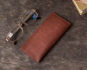 Premium Cowhide Leather Sunglasses Cover Durable Handstitched Eyewear Sleeve Wholesale Distributor LGC-0043 - Product Image 4
