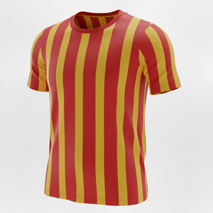 Custom Striped Soccer Jersey Short Sleeve Football <b>Shirt</b> 100% <b>Polyester</b> Quick Dry Match Uniform - Product Image 4