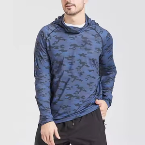 Sudadera con Capucha de Pesca con Estampado de Camuflaje para Hombre, 100% Poliéster, Protección Solar UPF 50, Secado Rápido, Manga Larga, Camisa de Senderismo de Alto Rendimiento - Product Image 3