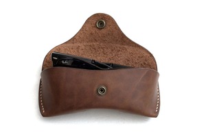 Vintage Full Grain Leather <b>Sunglasses</b> <b>Case</b> Durable Soft Lining Spectacle Protector Bulk Export Quality LGC-0139 - Product Image 4