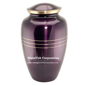 High Quality Customized Color Solid New Brass Cremation <b>Urn</b> For Ashes Glossy Red Wholesale Price Adult Burial Jar Manufacturer - Product Image 5