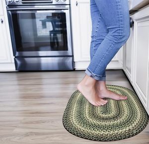 Nuevo Producto: Alfombra Ovalada Trenzada Hecha a Mano, Reversible, Estilo Rústico Natural, Personalizable - Product Image 1