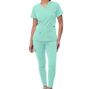 New Latest Design Unisex <b>Scrub</b> Nursing Uniforms Stylish Medical Customized Eco-Friendly Needle Detection Seamless Fusing <b>Scrubs</b> - Product Image 3
