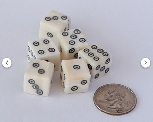 Natural Resin Playing <b>Dice</b> <b>Set</b> White Dot Game Cubes Molded Tabletop RPG Board Game Pieces - Product Image 5