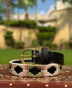 Ceinture Polo Homme Personnalisée en Cuir Véritable Faite à la Main, Ceinture Gaucho Brodé en Cuir Pleine Fleur, Vente en Gros Direct Usine Sacs & Étuis LPB-0059 - Product Image 6