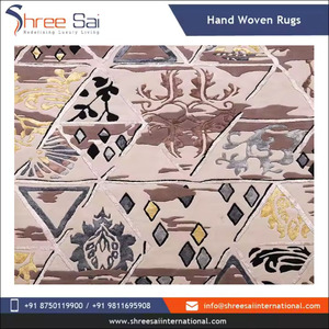 100% Cotton Handmade Embroidered Modern Design Living Room Carpet Latest Collection with Wool for Sale for Prayer Door - Product Image 3