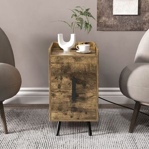 Comodino Moderno in Noce con 2 Cassetti e Porte USB per Camera da Letto, Hotel, Casa - Product Image 2