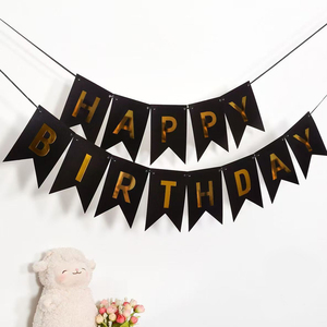 Decoraciones de Fondo para Fiesta de Cumpleaños con Lámina Dorada JUXINDA, Mensaje de Feliz Cumpleaños, Banderas de <span class=keywords><strong>Sirena</strong></span>, Pancartas Coloridas - Product Image 3