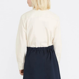 Chemise d'uniforme scolaire pour filles, manches longues, couleur crème, avec poche, pour uniformes scolaires, chemisiers et chemises - Product Image 2