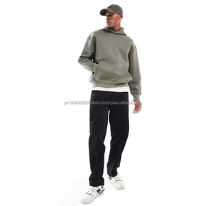 Unisex Cotton Fleece <b>Hoodies</b> and Sweaters Custom Embroidered <b>Plain</b> Winter Collection with Embossed Pattern Option for Men - Product Image 3