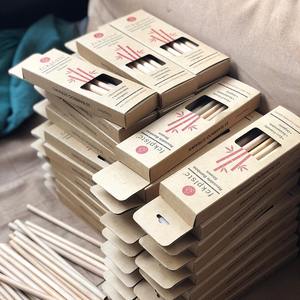 Wholesale <b>Bamboo</b> Reusable <b>Bamboo</b> Straws - Eco Friendly with Straw Cleaner <b>Brush</b> & Pouch - Product Image 4