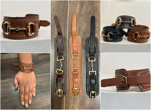 Top Quality <b>Horse</b> <b>Bits</b> Silver Tone <b>Horse</b> <b>Bit</b> Hardware with Adjustable Pin Buckle Women Wide Cowhide Leather <b>Bracelet</b> for Unisex - Product Image 3